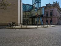 Urban City Life: Glass Wall of a Museum in Berlin