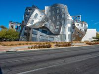 a building that has been designed like a star shaped building with an unusual design in the center