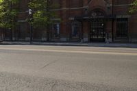 Urban City Road in Residential Area with Trees