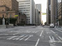 Urban City Street with Clear Skies and Clouds