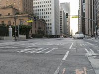 Urban City Street with Clear Skies and Clouds
