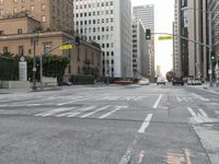Urban City Street with Clear Skies and Clouds