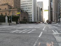 Urban City Street with Clear Skies and Clouds