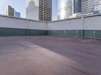 Urban Cityscape with Concrete Architecture and Clear Sky