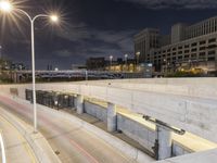 Urban Cityscape with Concrete Road at Night 001