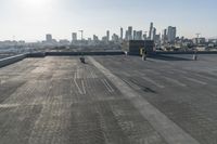 Urban Cityscape: Concrete Skyscrapers Dominating the Skyline