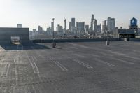 Urban Cityscape: Concrete Skyscrapers Dominating the Skyline