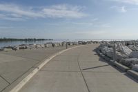 Urban cityscape with concrete street and skyline of Milwaukee, Wisconsin