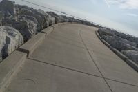 Urban cityscape with concrete street and skyline of Milwaukee, Wisconsin