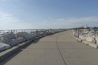 Urban cityscape with concrete street and skyline of Milwaukee, Wisconsin