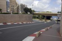 Urban Cityscape with Courtyards and Asphalt Road