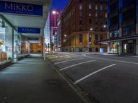 Urban Cityscape at Night with Modern Architecture