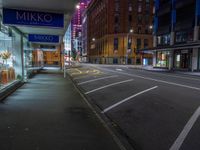 Urban Cityscape at Night with Modern Architecture