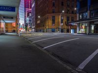 Urban Cityscape at Night with Modern Architecture