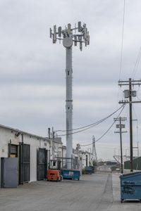 Urban Cityscape: A Residential Area with Street Lights