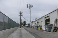 Urban Cityscape: A Residential Area with Street Lights