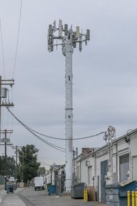 Urban Cityscape: A Residential Area with Street Lights