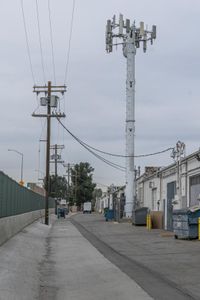 Urban Cityscape: A Residential Area with Street Lights