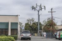 Urban Cityscape: A Residential Area with Street Lights