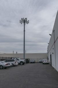 Urban Cityscape: A Residential Area with Street Lights