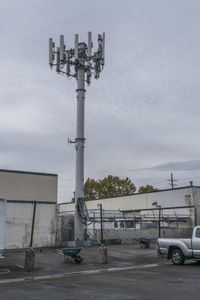 Urban Cityscape: A Residential Area with Street Lights