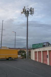 Urban Cityscape: A Residential Area with Street Lights