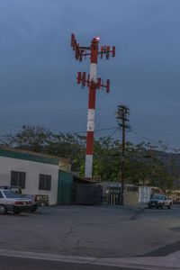 Urban Cityscape: A Residential Area with Street Lights