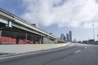 Urban Cityscape: Skyline and Highway in Motion