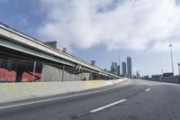 Urban Cityscape: Skyline and Highway in Motion