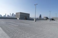 Urban cityscape with skyscrapers and clear sky