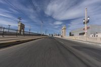 the view of a freeway highway from inside a vehicle driving in the foreground is blurredry