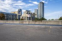 Urban Cityscape with Skyscrapers and Residential Area