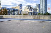 Urban Coastal Cityscape with High-rise Buildings and Open Spaces