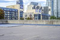 Urban Coastal Cityscape with High-rise Buildings and Open Spaces