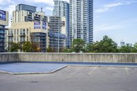 Urban Coastal Cityscape with High-rise Buildings and Open Spaces