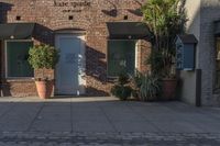 Urban Cobblestone Road with Brick Facades 002