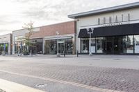 this is an image of a commercial area in a city area at the intersection of the street