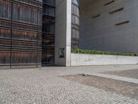 Urban Concrete Wall in Berlin with Gravel and Dirt