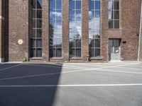 Urban Courtyard in Berlin with Brick Walls 001