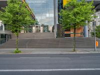 Urban Design in Berlin: Asphalt Road and Stairwell