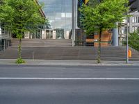 Urban Design in Berlin: Asphalt Road and Stairwell