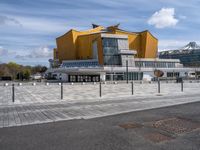 an urban park that looks similar to a modern building in its native country surroundings with grass