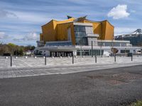 an urban park that looks similar to a modern building in its native country surroundings with grass