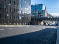 Urban Design in Berlin: Office Building and Asphalt Road