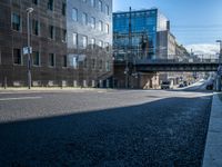 Urban Design in Berlin: Office Building and Asphalt Road