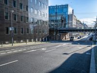 Urban Design in Berlin: Office Building and Asphalt Road