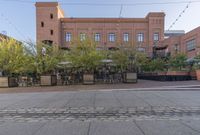 Urban Design: Brick Building Against a Clear Sky