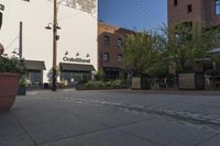 Urban Design: Brick Wall in City Street