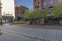 Urban Design: Brick Wall in City Street