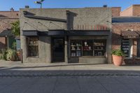 Urban Design in the City with Cobblestone Road and Brick Wall